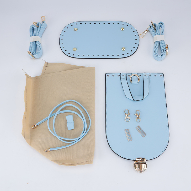 Set de 5 Piezas para Bolsos Tejidos: Accesorios de Metal para Bolsos de PU, Hechos a Mano, Entrega Inmediata