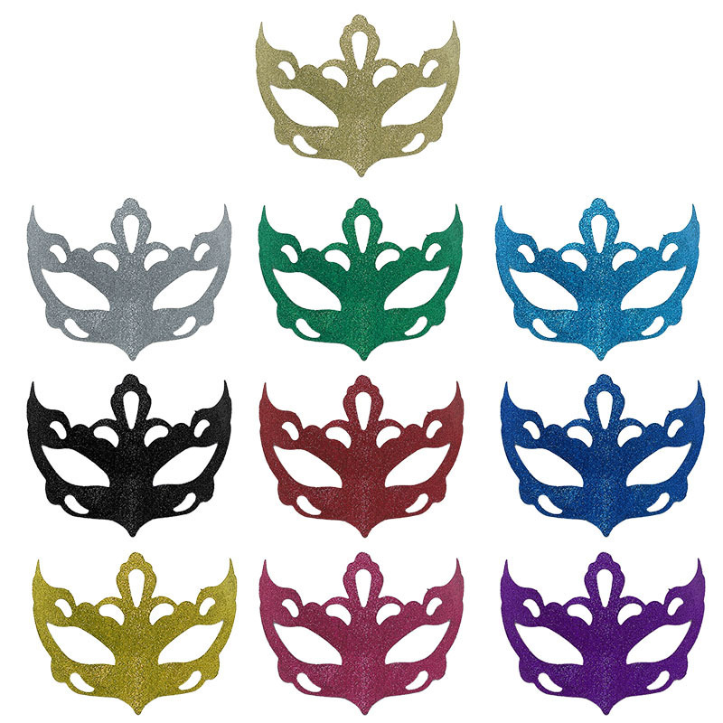 2025 Amazon nuevo carnaval europeo y americano polvo agujero conjunto de máscaras combinadas máscaras de baile de maquillaje