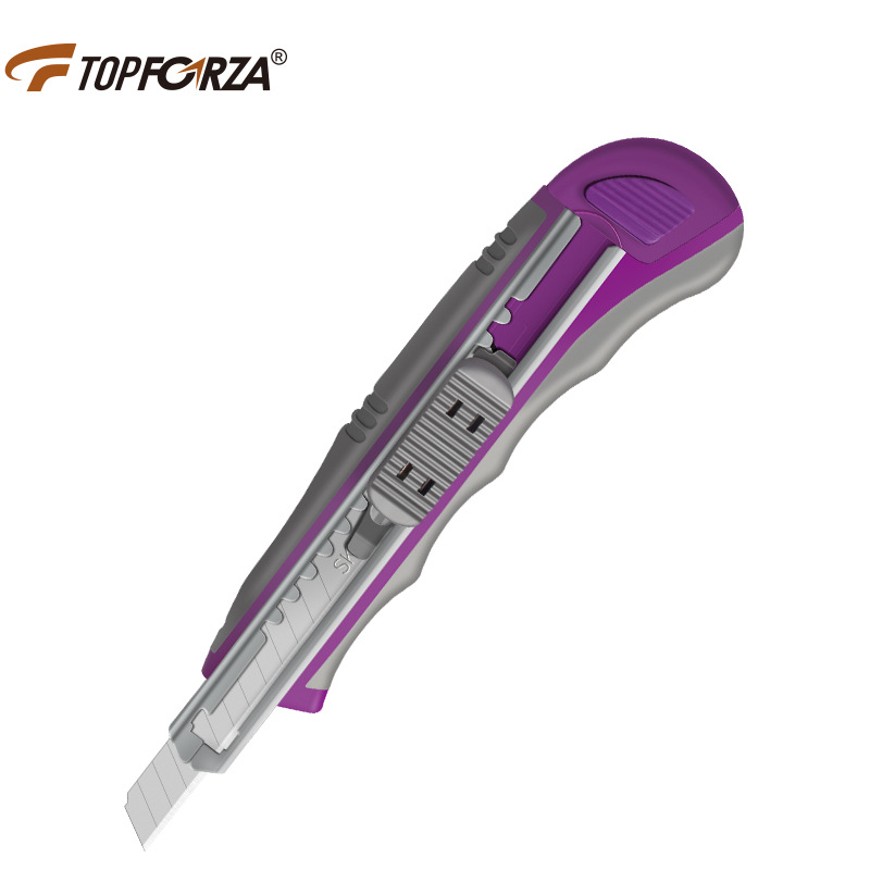 拓伏锐 美工刀小号9mm壁纸刀裁纸刀 自动刀匣式切割刀 3片SK5刀片