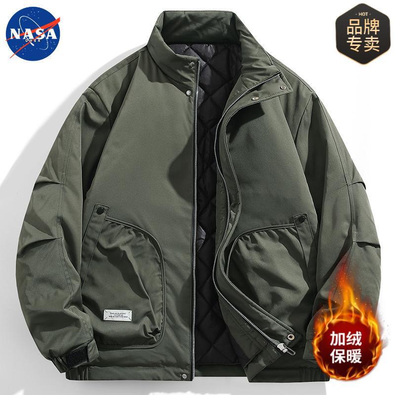 NASAOVER American Aviator plus size Jacket Men's Thickened Warm Extra Large Baseball Clothing Spring and Autumn Winter Coat Cotton Coat