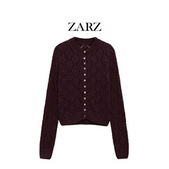 ZARZ 自家製ヨーロッパとアメリカンスタイルの新しい女性のファッショナブルなジャカードメッシュニットジャケット 9598065
