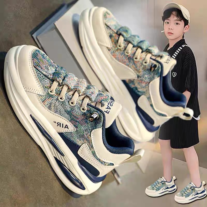 Boys' Shoes 2025 New Autum Trendy Brand Kidsren's Soft-Soled Canvas Shoes Big Kidsren's Casual Sneakers Student Sports Shoes