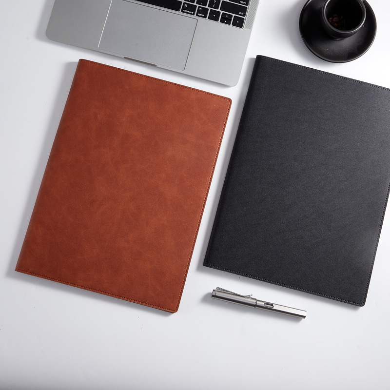 Venta al por mayor A4 carpeta Oficina de almacenamiento de facturas cuero de Negocios Oficial documento Gerente de Ventas carpeta contrato firma libro en stock