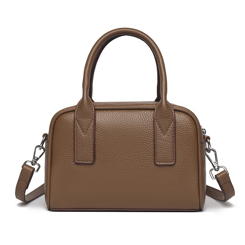 Bolso de mano de cuero genuino para mujer, estilo moderno, sencillo y elegante, bolso cruzado para ir al trabajo, venta al por mayor