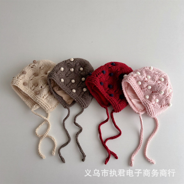 Demi-season keep warm windproof cute knitted woolen hat for men and…