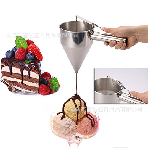 Embudo de bolas de pescado de acero inoxidable desmontable con mango transfronterizo 1.2L pulpo bola pequeña herramienta de cocina máquina de masa FCM