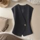 Vest Outer Wear Small Vest Spring and Autumn New Fashion All-match Top Elegant Slim Irregular Suit Vest
