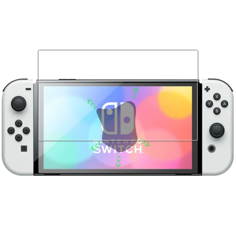 Защитное стекло (стеклянная защитная пленка) на весь экран для нового Switch OLED, подходит для консоли Nintendo Switch