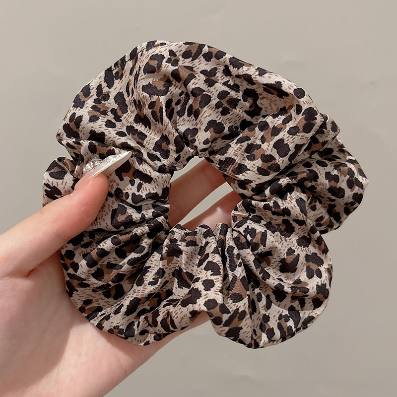 Accesorio para el cabello de estilo francés para mujer, pañuelo cuadrado simple, coletero de gran tamaño con ribete de encaje.