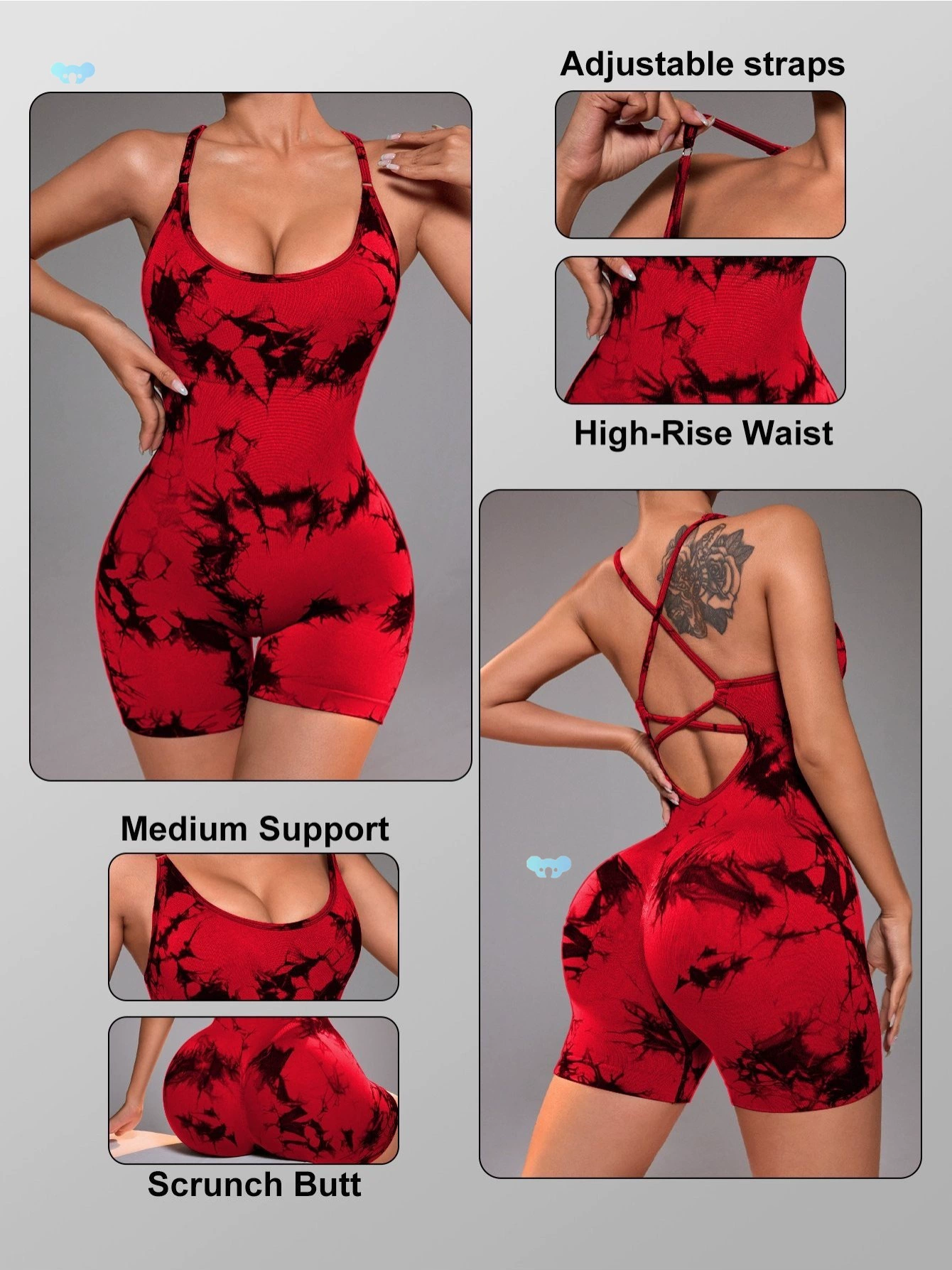 Женский комбинезон для йоги с перекрестной спинкой и завязками на спине, весна-лето, трансграничный