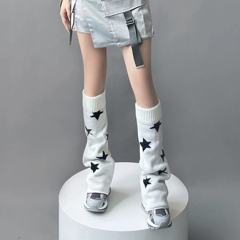 Harajuku Wind Star широкий набор носков Y2K Millennium Hot Girl Packing Socks Aquama Culture Autumn and Winter Personalized Middle Socks thinner