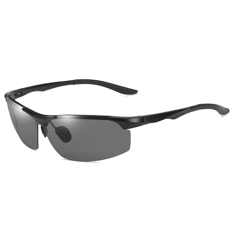 クロスボーダー新しいアルミマグネシウム変色サングラス昼夜偏光ナイトビジョンスポーツサイクリングメガネ卸売 8003