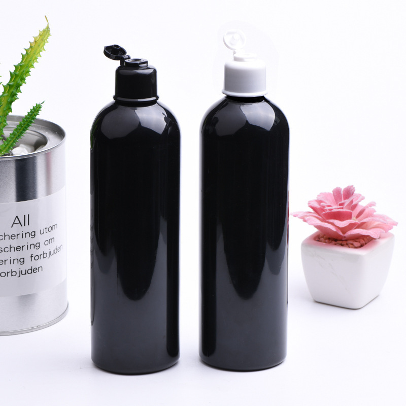 300ML/400ML 라운드 블랙 24 입 징글 캡 잉크 병 세척 병 청소 액체 병 뷰티 살롱 스킨 케어 병