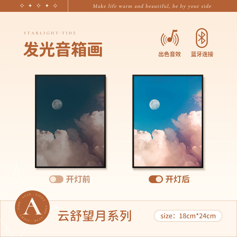 梵芸照明音響画総集家庭装飾品プレゼントデスクトップ装飾品bluetoothリチウム電池音響画|undefined