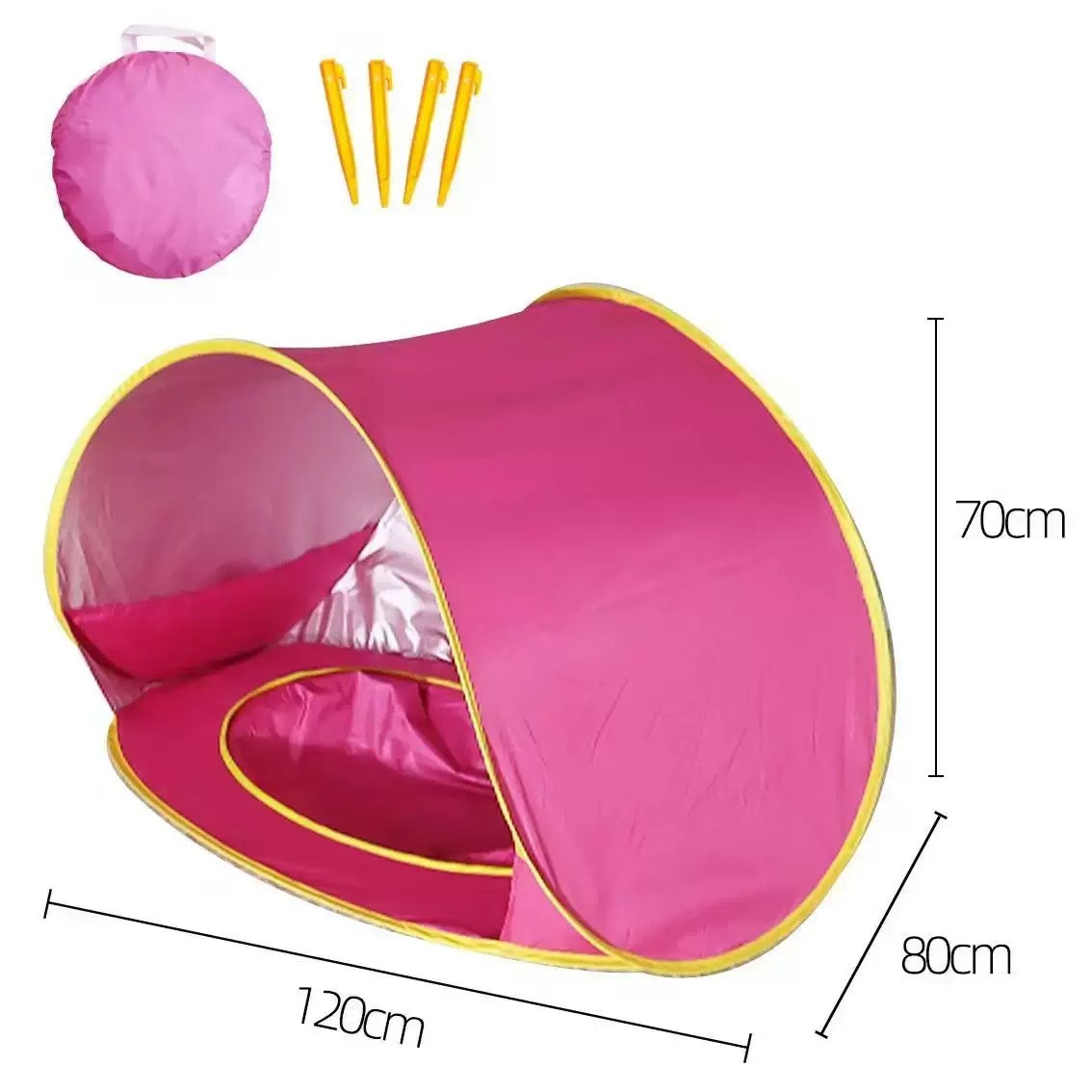 New Outdoor Children's Sunshade Beach Tent with Water Storage, Baby Toy Ball Pool, Foldable Quick-Open Beach Tent