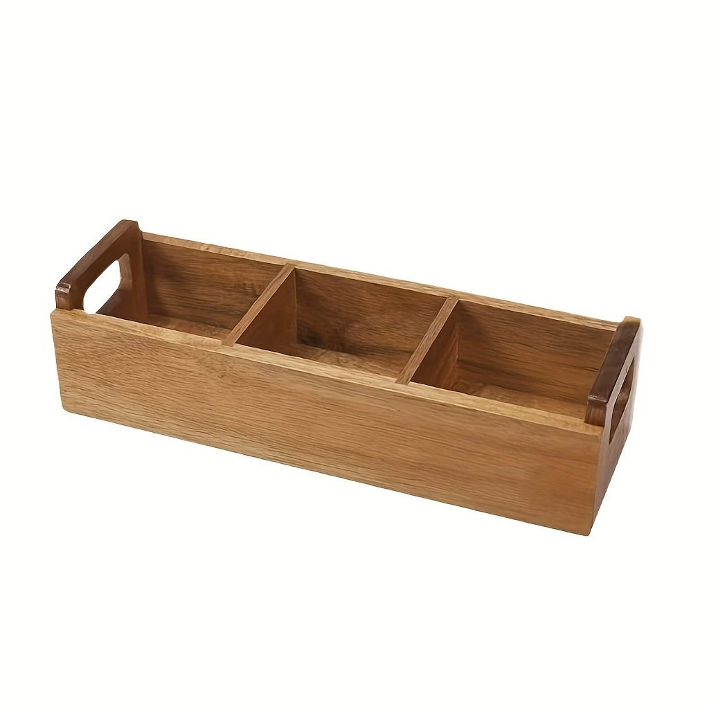 Деревянный офисный настольный ящик для хранения чайных пакетиков, кофейных пакетиков, ящик для хранения мелочей, бинауральный ручной органайзер