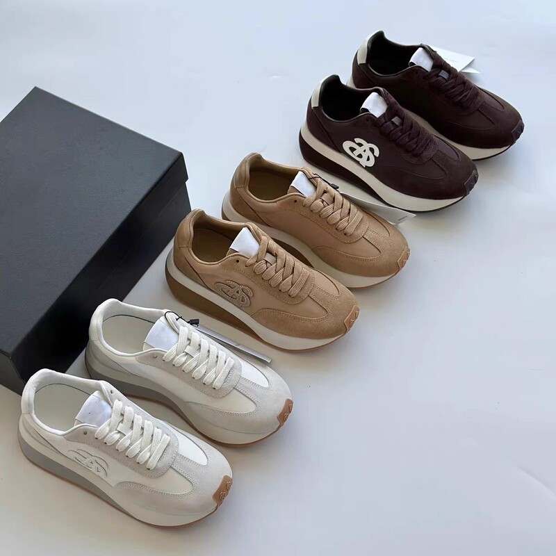 Guangzhou High-End Version ~ Lace-Up Retro Thick-Soled Platform Shoes Casual Sports German Training Shoes Women's Fashion Casual Shoes