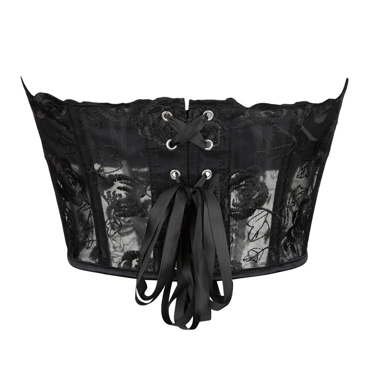 Perspectiva sexy de malla de encaje transpirable damas para limpiar el pecho de soporte de pecho reunido cortesana de plástico suministro transfronterizo