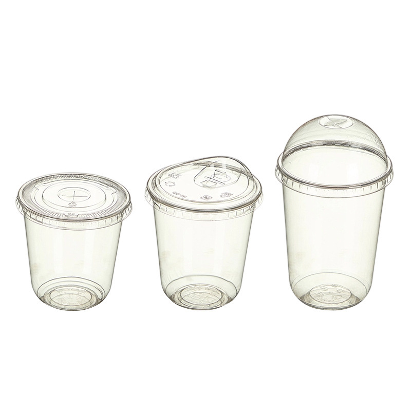 90 口径 U 字型ミルクティーカップ使い捨てマルチ仕様プラスチックカップ高透明 PET ヨーグルトコールドドリンクアイスアメリカンコーヒーカップ|undefined