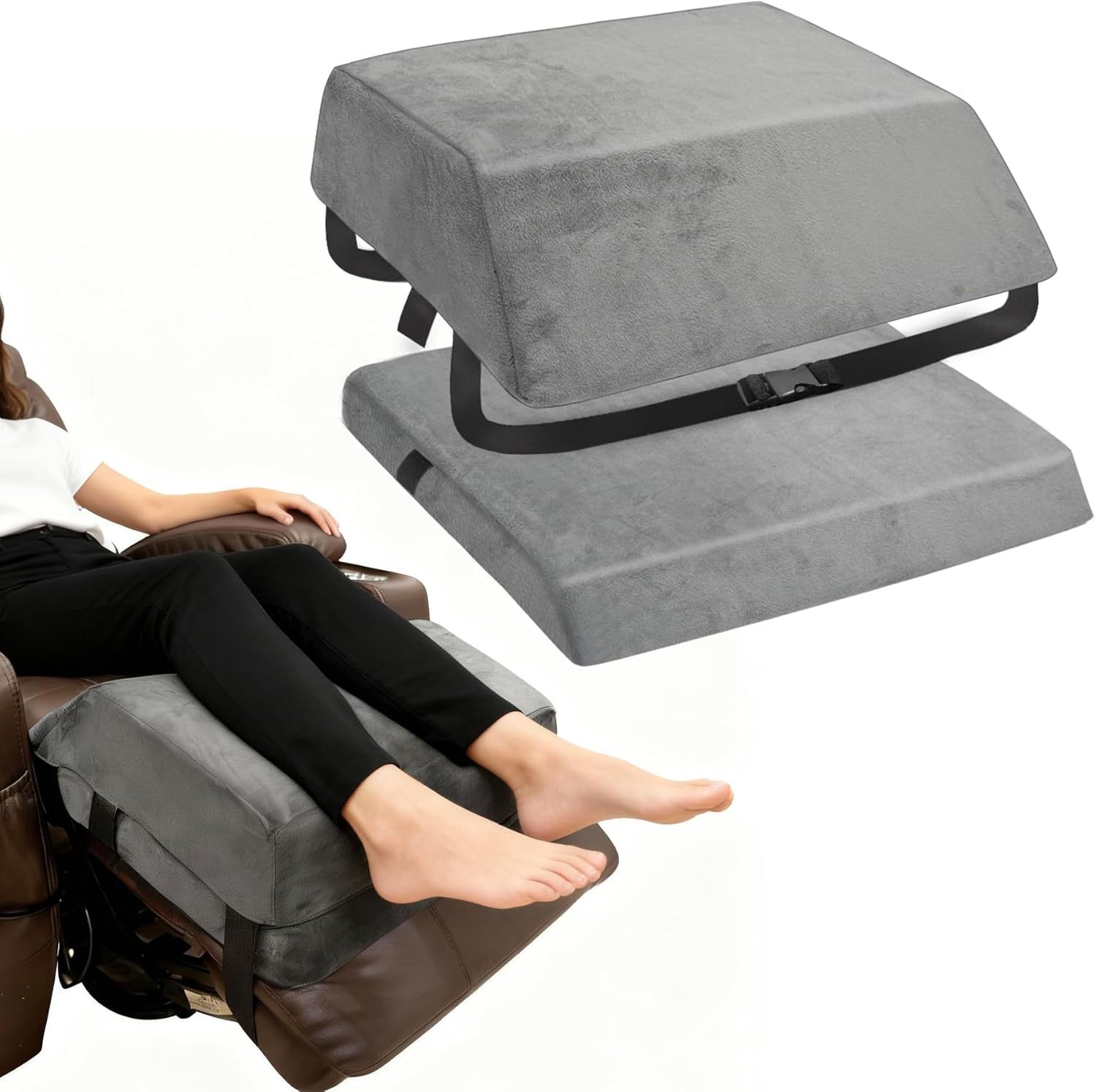 A31 almohadilla de pierna ajustable para relajar piernas, cinturón de presión de rodilla para reforzar la almohadilla de piernas image 5