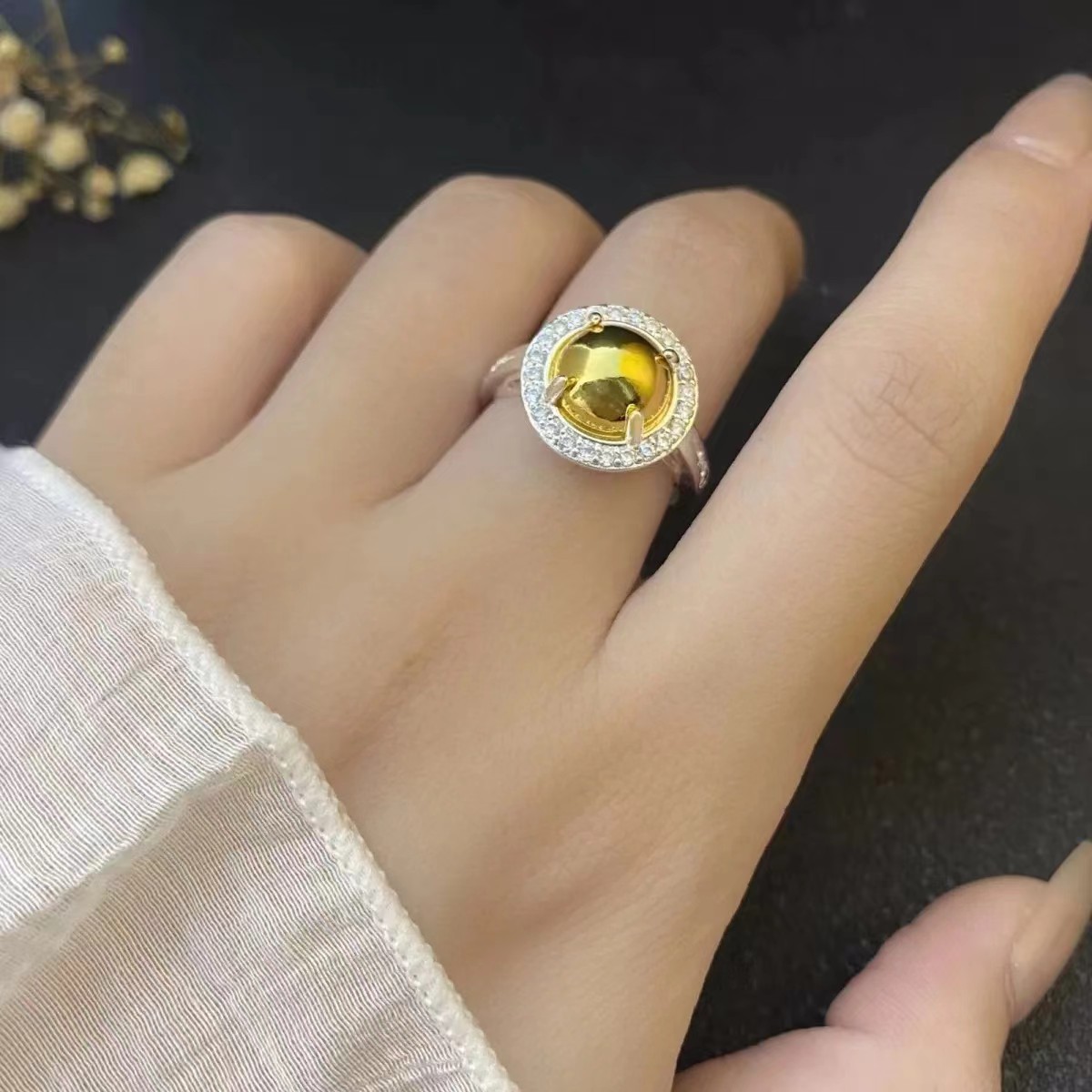 Thai Silver Statement Ring For Women With Dragon And Buddha Motifs_voghion.com