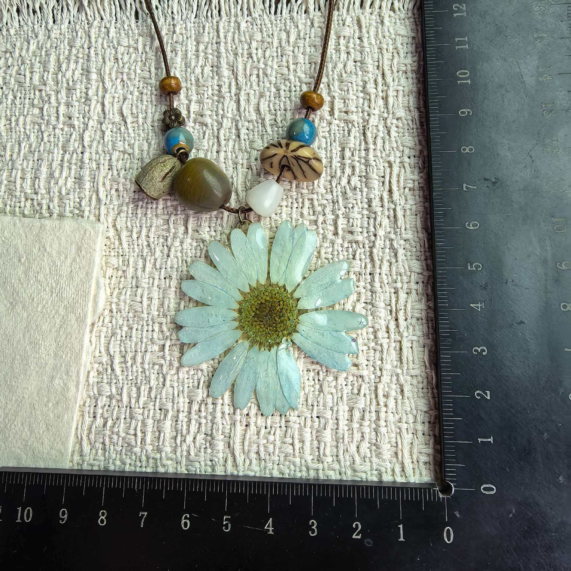 Ea-24 light blue margarita love fruit necklace