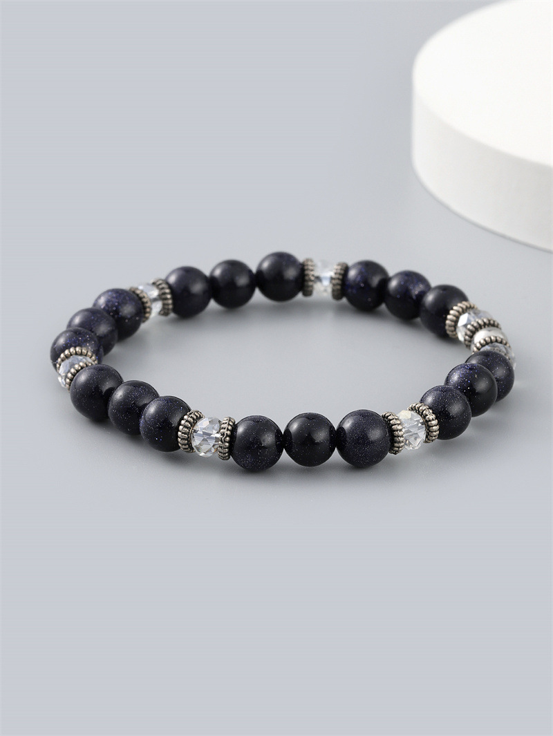 Nueva pulsera de cuentas DIY transfronteriza estación independiente joyería europea y americana pulsera de arena azul pulsera de los hombres