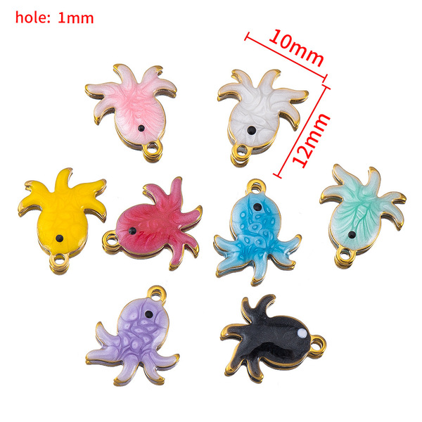 Multicoloured golden enamel stainless steel