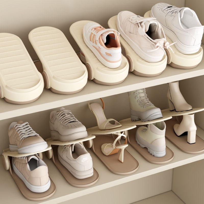 调节鞋柜鞋子收纳鞋架分层双层简易宿舍家用置物架收纳盒托架直发