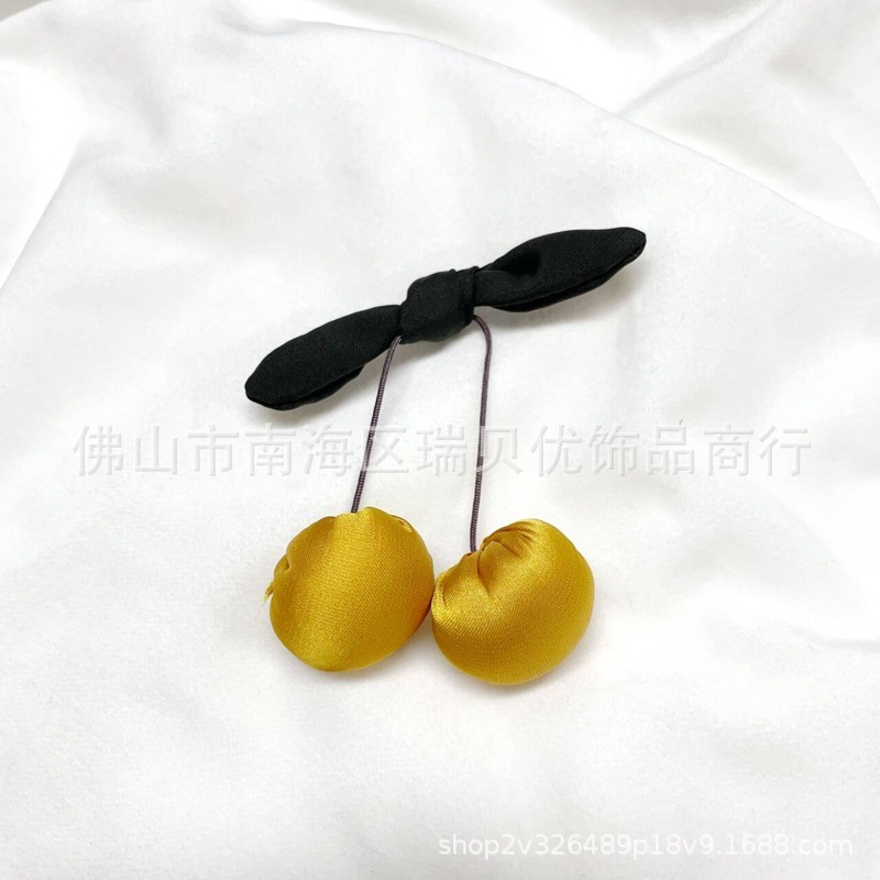 新款ins樱桃服饰发饰配件辅料亮面樱桃叶子批发潮服潮袜亮面樱桃|undefined