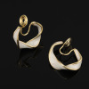 Mosquito coil, ear clips, advanced earrings, no pierced ears, french style, high-quality style