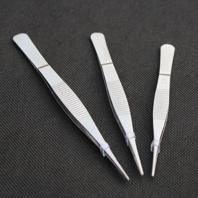 不锈钢镊子医用生物教学解剖多肉直尖头镊子假睫毛试管酒精植物镊