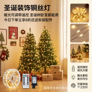 定制LED节日圣诞节装饰灯串户外防水铜线灯串满天星氛围彩灯