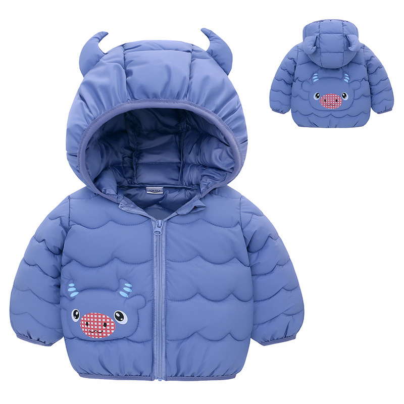 Fábrica transfronteriza de ternero con capucha para niños abrigo de algodón acolchado otoño e invierno abrigo infantil niños y niñas espesado algodón cálido