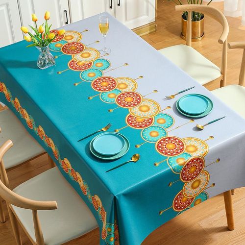 European classical PVC home tablecloth, trendy ambiance, waterproof and oilproof coffee table cloth, dropshipping one piece