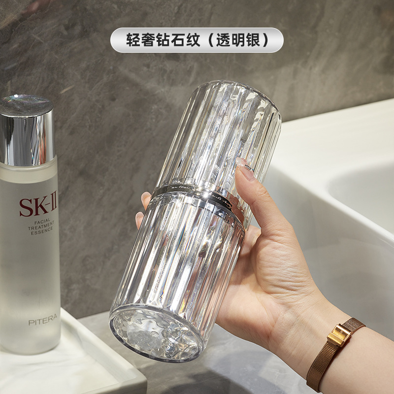 bydoll lujo ligero viaje taza de lavado cepillo de dientes pasta de dientes taza caja de almacenamiento de taza de dientes portátil taza de enjuague bucal