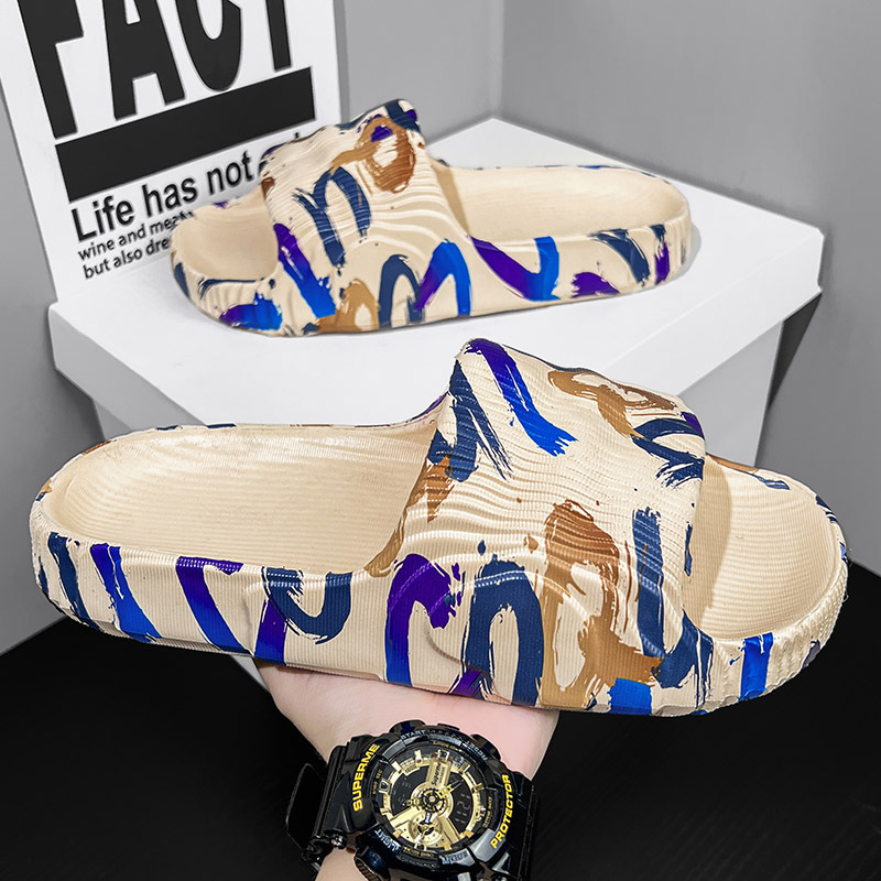 Chanclas para hombre verano nuevo estilo ropa exterior zapatillas deportivas de playa resistentes al desgaste adolescente pisando mierda camuflaje trapeador de coco