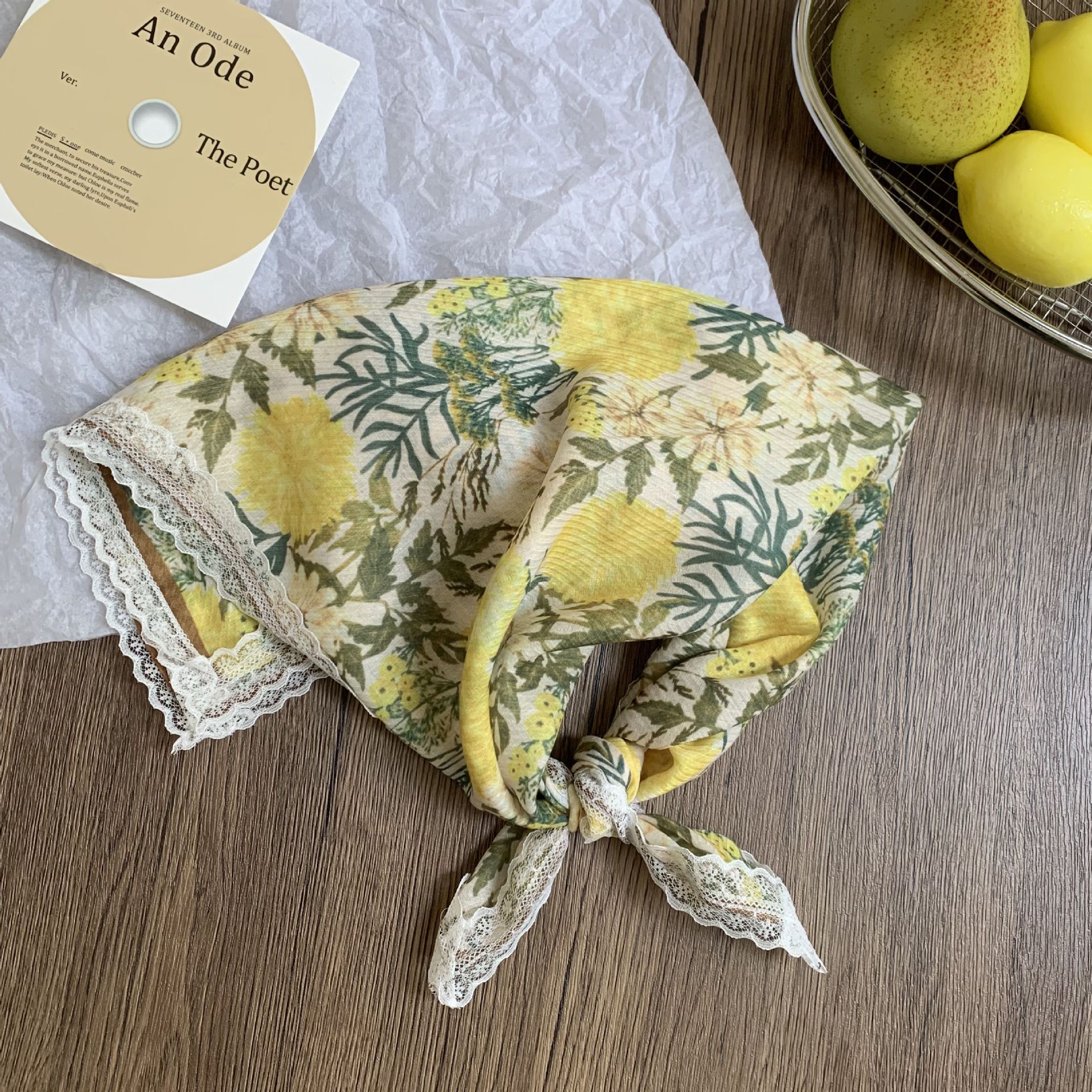 Buñuelo de seda cuello pequeño buñuelo cuadrado primavera y verano nueva moda decoración buñuelo de cuello paquete buñuelo de cabeza buñuelo de verano buñuelo de cabello buñuelo de cabello