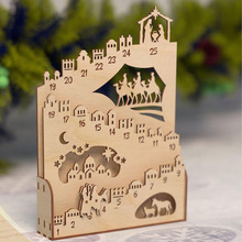 跨境Nativity Advent Calendar Laser Cut圣诞节装饰品圣诞节日历