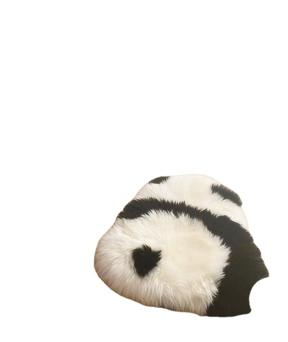 Cute panda bay window cushion fur integrated sofa pillow wool cushion ins style girls home decoration