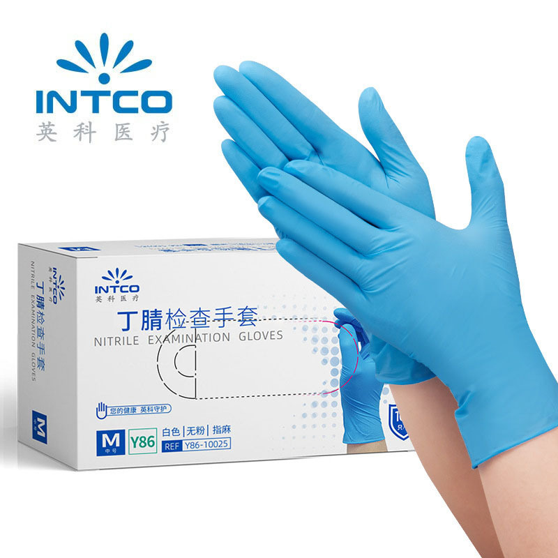 Guantes de Nitrilo Desechables al por Mayor, Guantes de Nitrilo Gruesos Resistentes al Desgaste de Grado Alimenticio Yingke para Catering, Laboratorio e Inspección