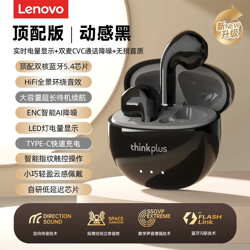 Lenovo LP5pro Bluetooth ヘッドセットワイヤレスノイズリダクションインイヤー 2025 新しいゲームスポーツ Xiaomi Apple に適しています|undefined