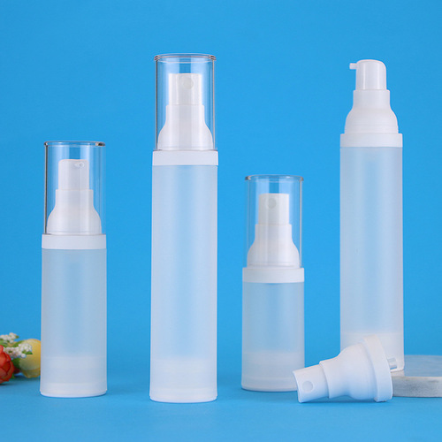 Vacuum lotion bottle 20ml30ml50ml frosted spray bottle AS push sunscreen toner lotion bottle