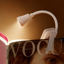 跨境新款远近光夹子灯学生宿舍充电便携学习书桌小台灯LED读书灯