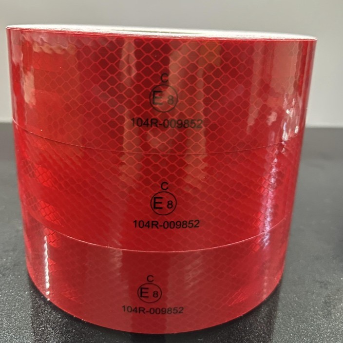 通明欧标车身反光贴红白货车反光标识贴警示条TM9600E8高亮度防水