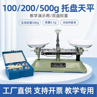 托盘天平100g200g500g砝码中学物理教学实验器材厂家直供学生天平