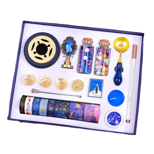 New product in the year, fire paint sealing wax seal set, astronaut fire paint wax grain gift box, fire paint seal can be shipped on the same day