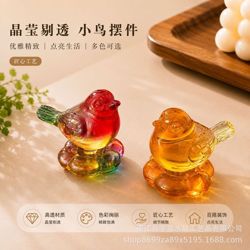 Glass Lucky Bird 3D Realistic Bird Crystal Ornament, Ideal Choice for New Home Decoration, Glass Lucky Bird Decoration Glass Lucky Bird 3D Realistic Bird Crystal Ornament, Ideal Choice for New Home Decoration, Glass Lucky Bird Decoration