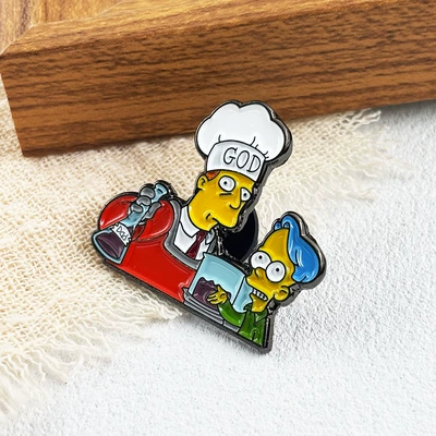 Yaxa sancaqları Brooch Funny Cartoon Animation