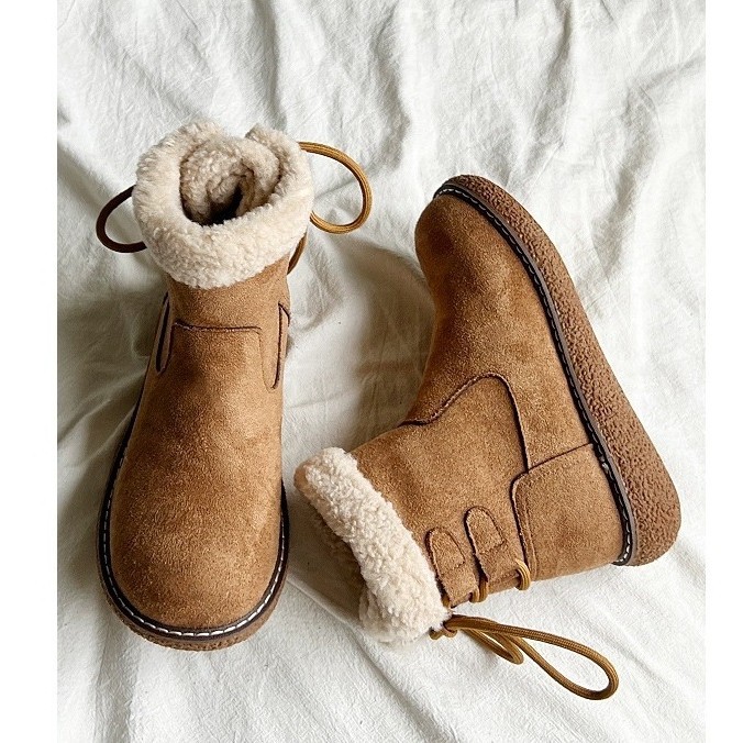 New winter cashmere warm non-slip snow boots with small ankle boots for women_voghion.com